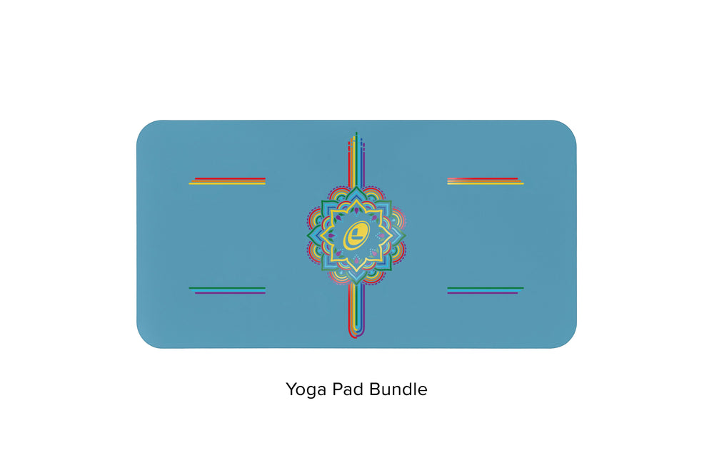 Liforme Blue Sky Rainbow Travel Mat - Blue/Rainbow image 8