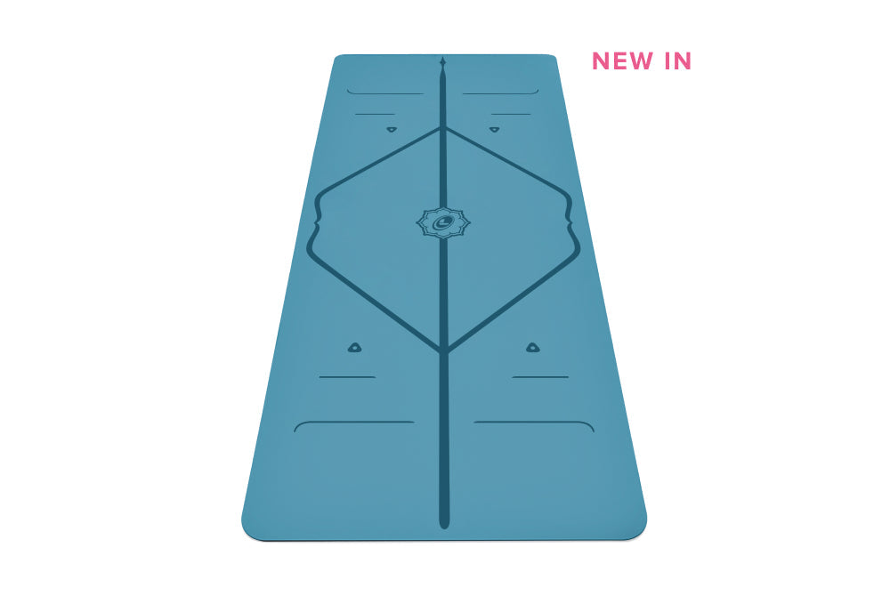 New In - Portrait view of Liforme Kids Yoga Mat Blue