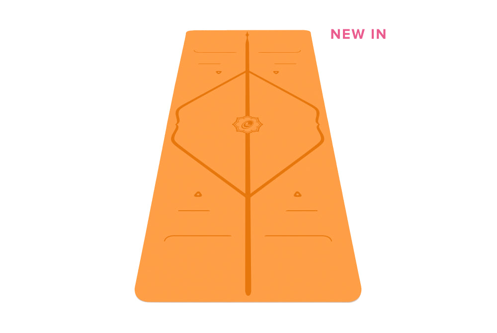 New In - Portrait view of Liforme Kids Yoga Mat Orange