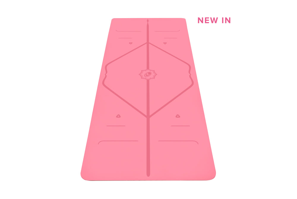 New In - Portrait view of Liforme Kids Yoga Mat Pink