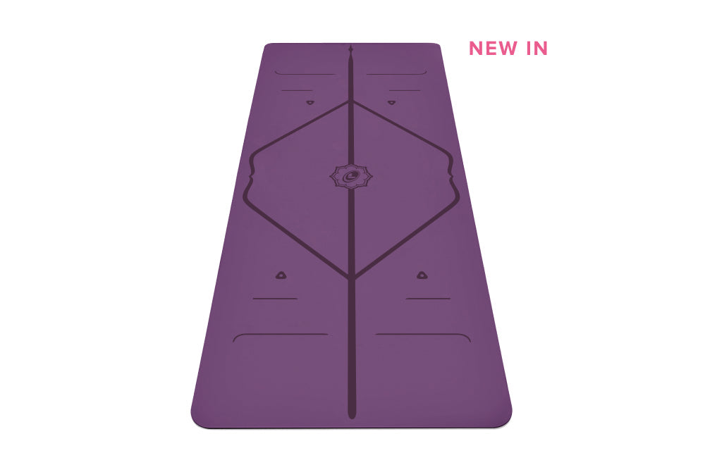 New In - Portrait view of Liforme Kids Yoga Mat Purple