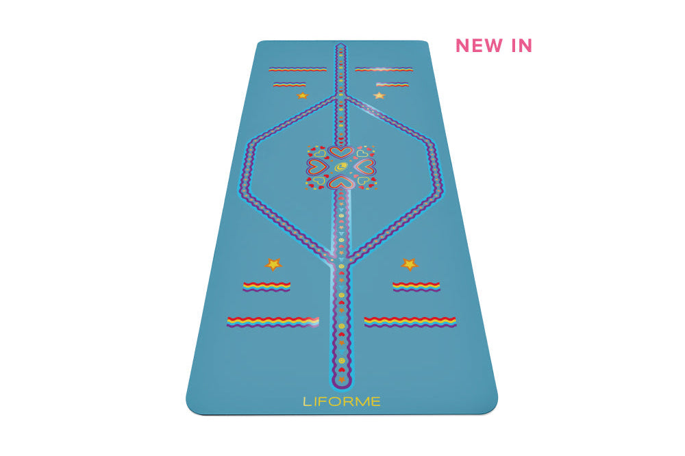 Liforme Kids Playful Yoga Mat - Blue image 1