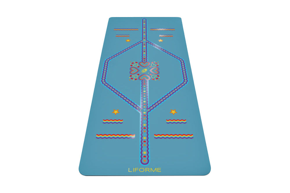 Liforme Kids Playful Yoga Mat - Blue image 5