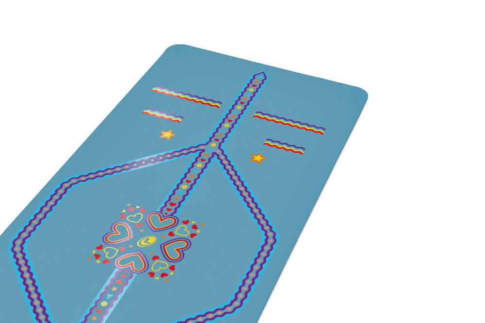 Liforme Kids Playful Yoga Mat - Blue image 4