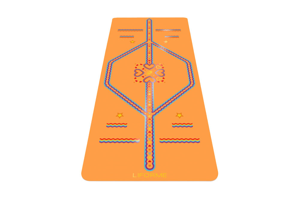 Liforme Kids Playful Yoga Mat - Vibrant Orange image 5