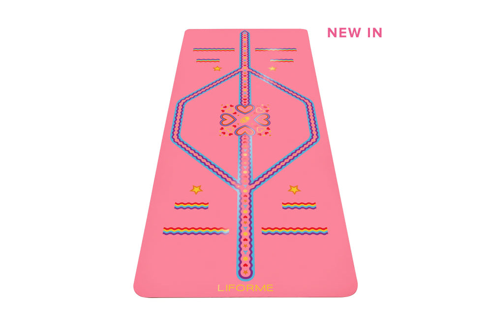 Liforme Kids Playful Yoga Mat - Pink image 1