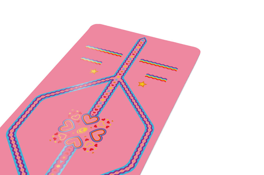 Liforme Kids Playful Yoga Mat - Pink image 4
