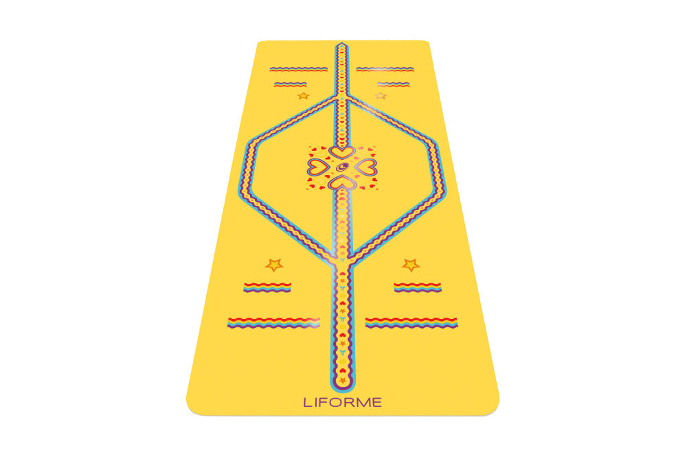 Liforme Kids Playful Yoga Mat - Yellow image 5