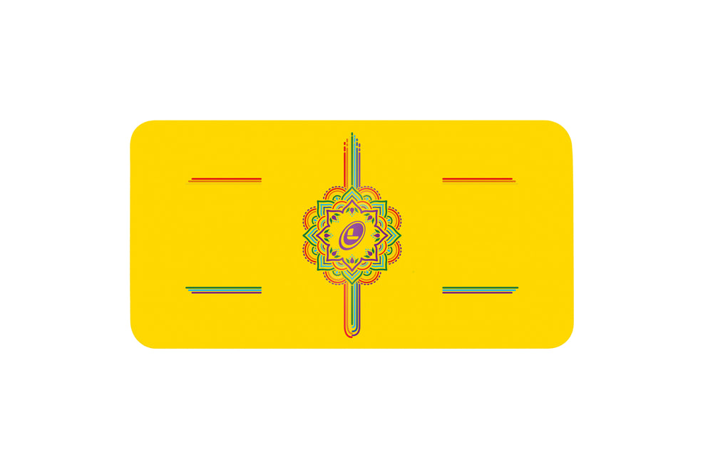 Liforme Rainbow Hope Yoga Pad - Yellow/Rainbow image 1