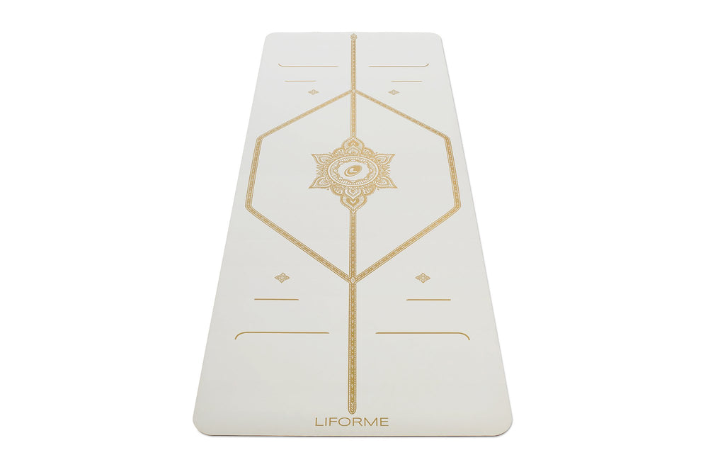 Liforme 'White Magic' Yoga Mat - White/Gold image 1