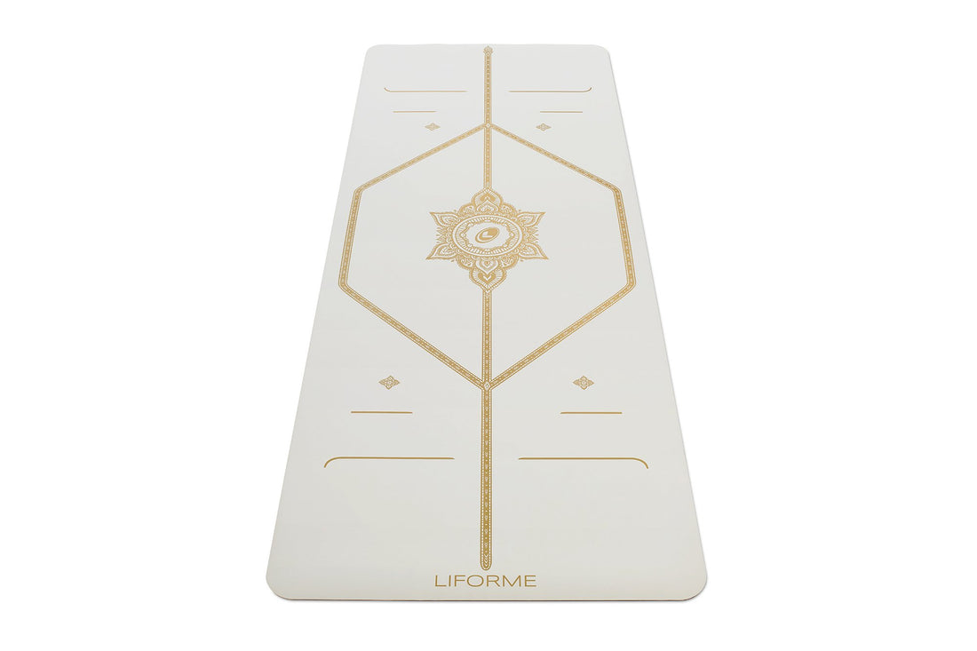 Liforme 'White Magic' Yoga Mat - White/Gold