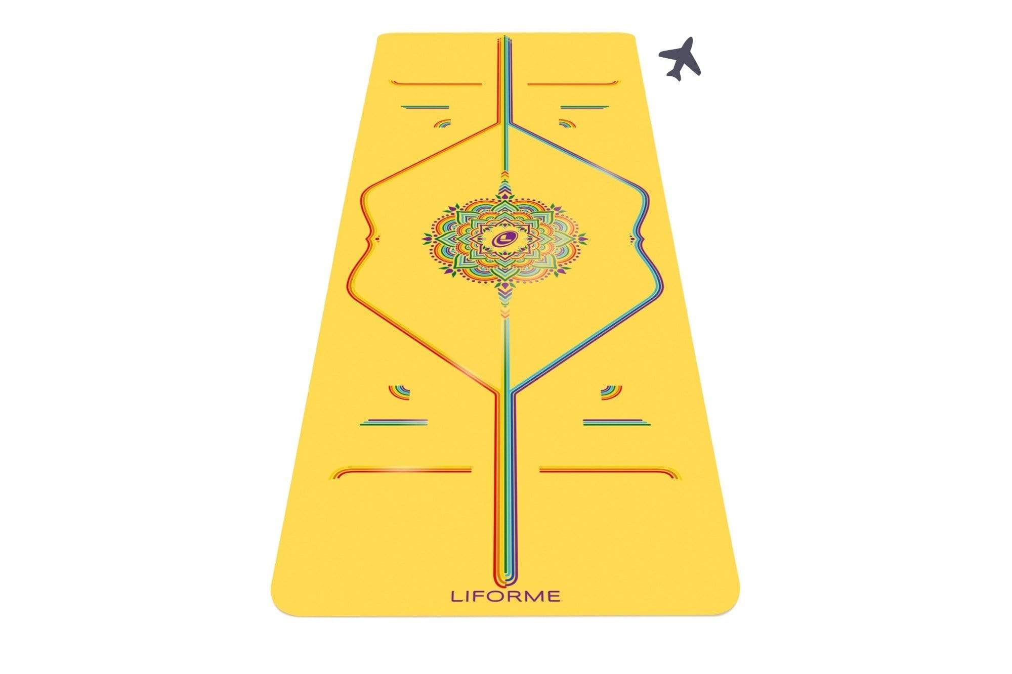 Liforme Rainbow Hope Travel Yoga Mat - Yellow/Rainbow
