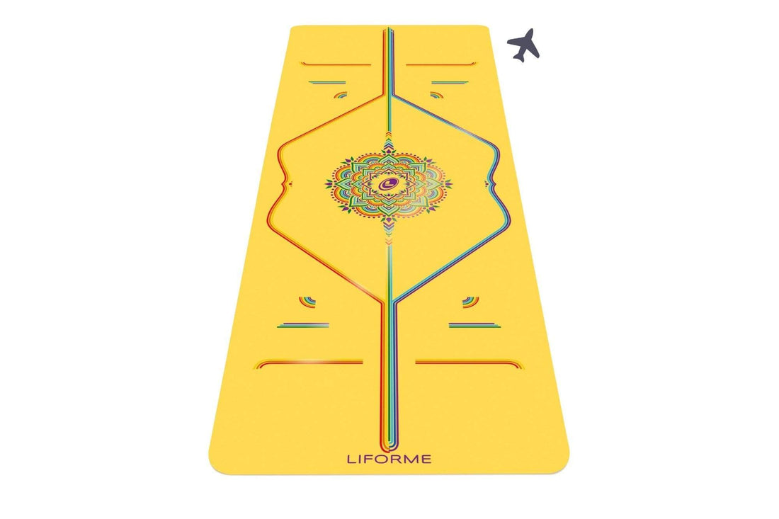 Liforme Rainbow Hope Travel Yoga Mat - Yellow/Rainbow