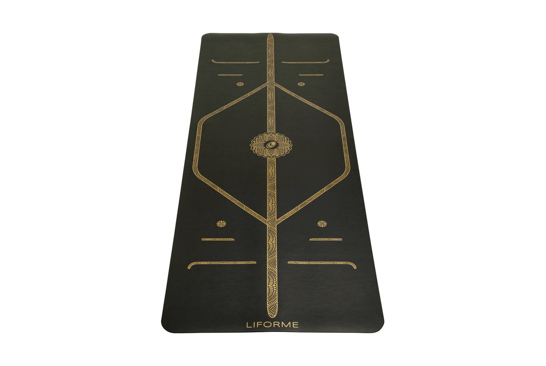 Liforme Black & Gold Yoga Mat - Black/Gold