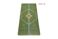 Liforme Mindful Garden Travel Yoga Mat - Olive/Floral image 1