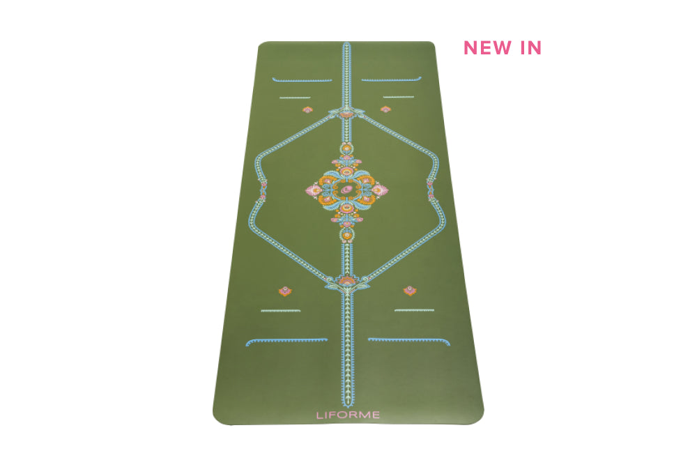 Liforme Mindful Garden Yoga Mat - Olive/Floral