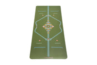 Liforme Mindful Garden Travel Yoga Mat - Olive/Floral image 6