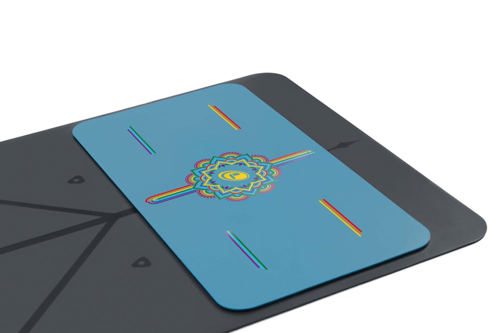 Liforme Blue Sky Rainbow Yoga Pad - Blue/Rainbow image 3