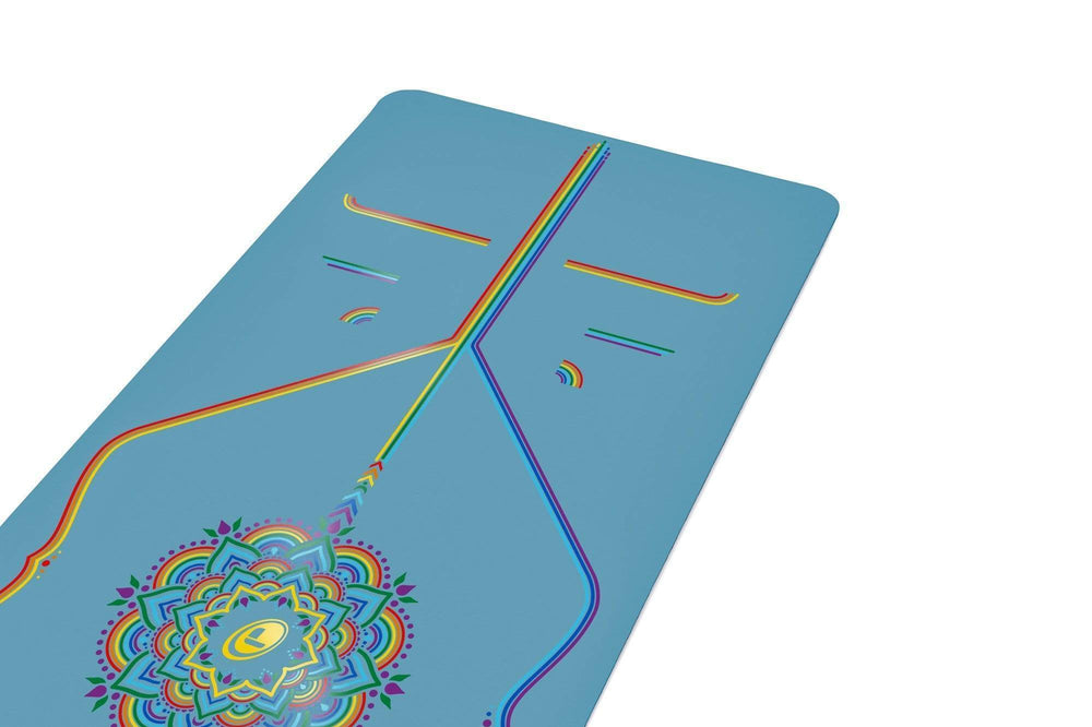 Liforme Blue Sky Rainbow Travel Mat - Blue/Rainbow image 3
