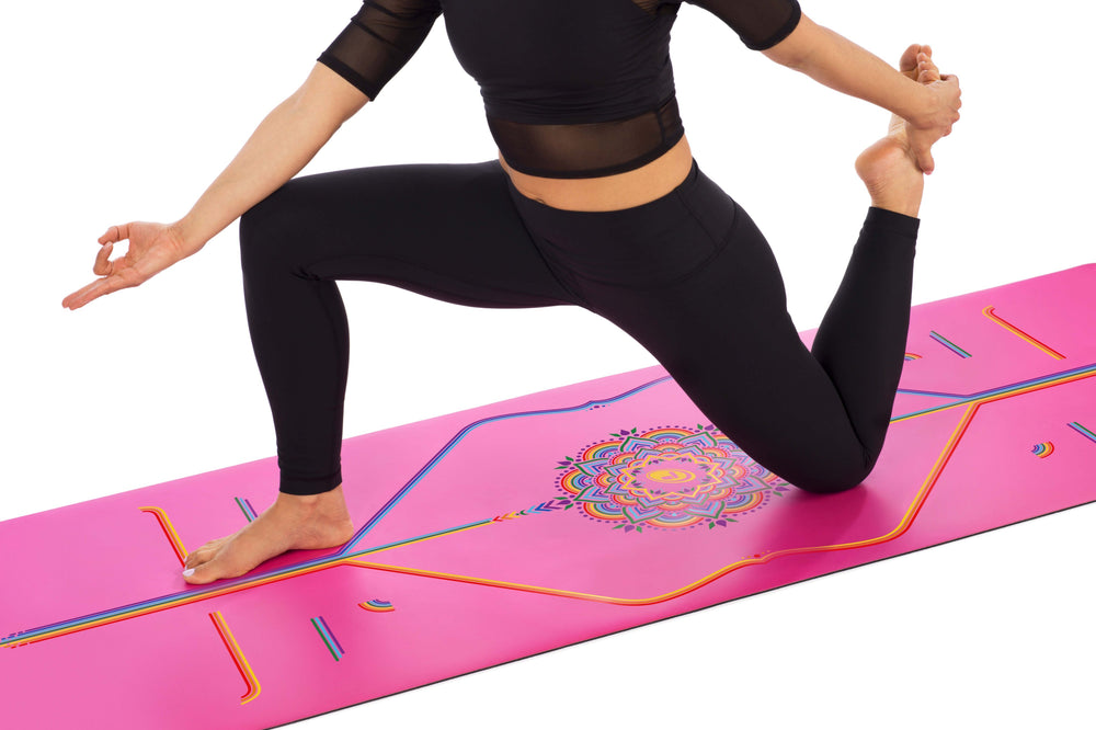 Liforme Grateful Rainbow Yoga Mat - Grateful Pink/Rainbow image 6