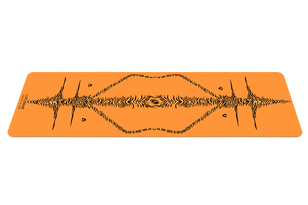 Liforme ‘Year of the Tiger’ Yoga Mat - Vibrant Orange/Black-Cream image 2