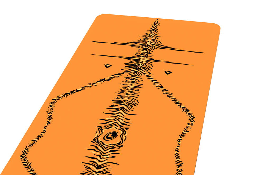 Liforme ‘Year of the Tiger’ Yoga Mat - Vibrant Orange/Black-Cream image 3