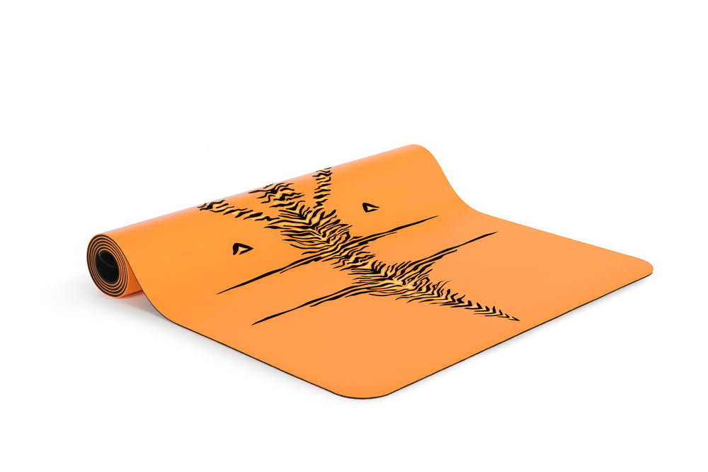 Liforme ‘Year of the Tiger’ Yoga Mat - Vibrant Orange/Black-Cream image 4