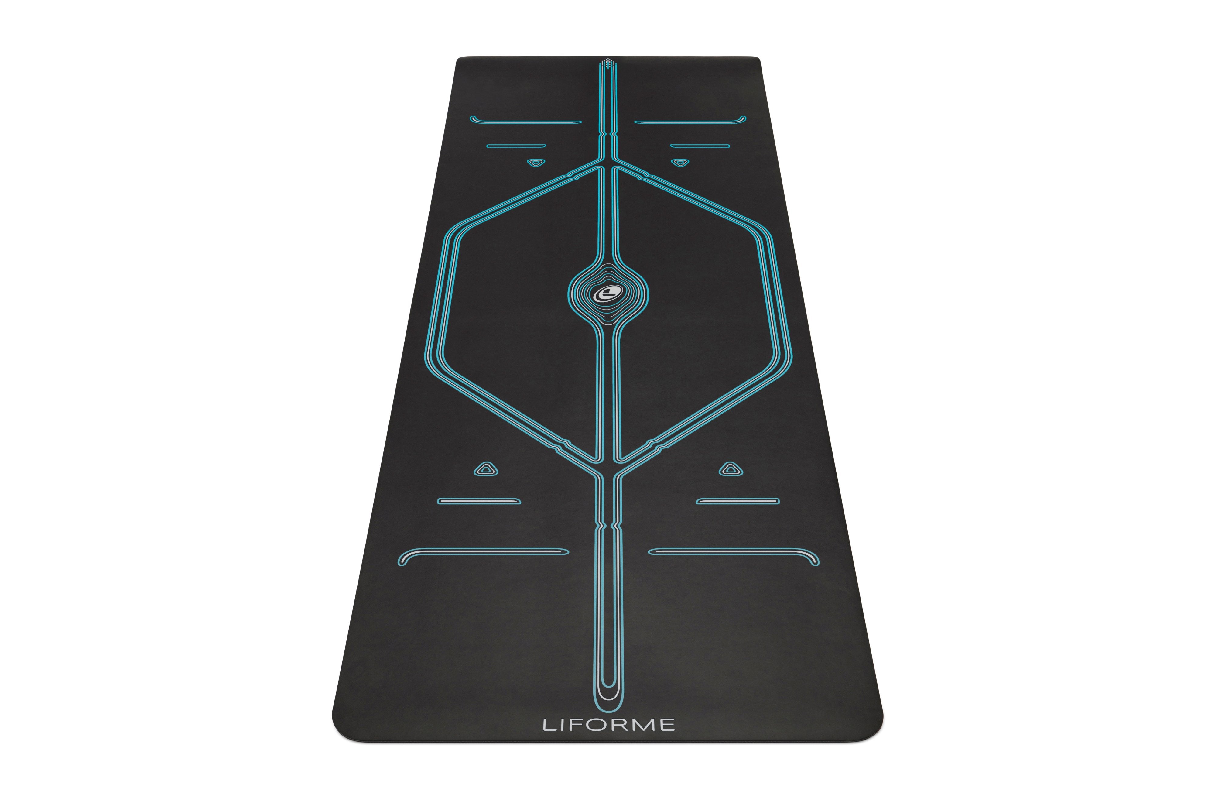 Liforme XL Mountain Yoga Mat - Black/Blue