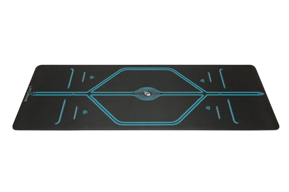 Liforme XL Mountain Yoga Mat - Black/Blue image 2